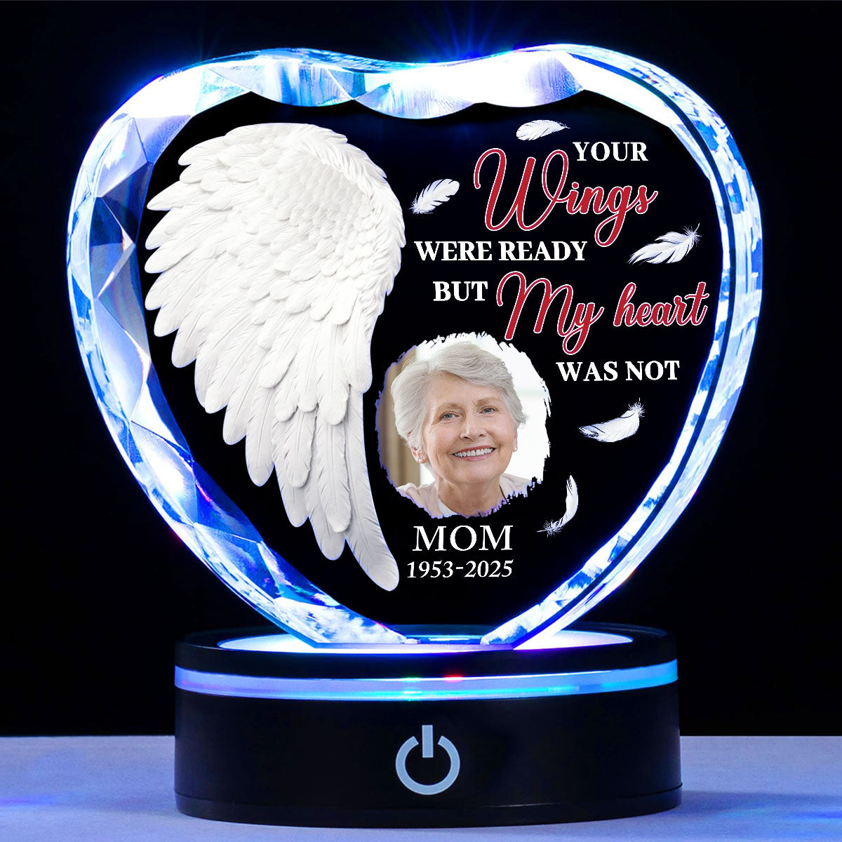 Your Wings Were Ready - Personalized Custom Crystal Led Light
