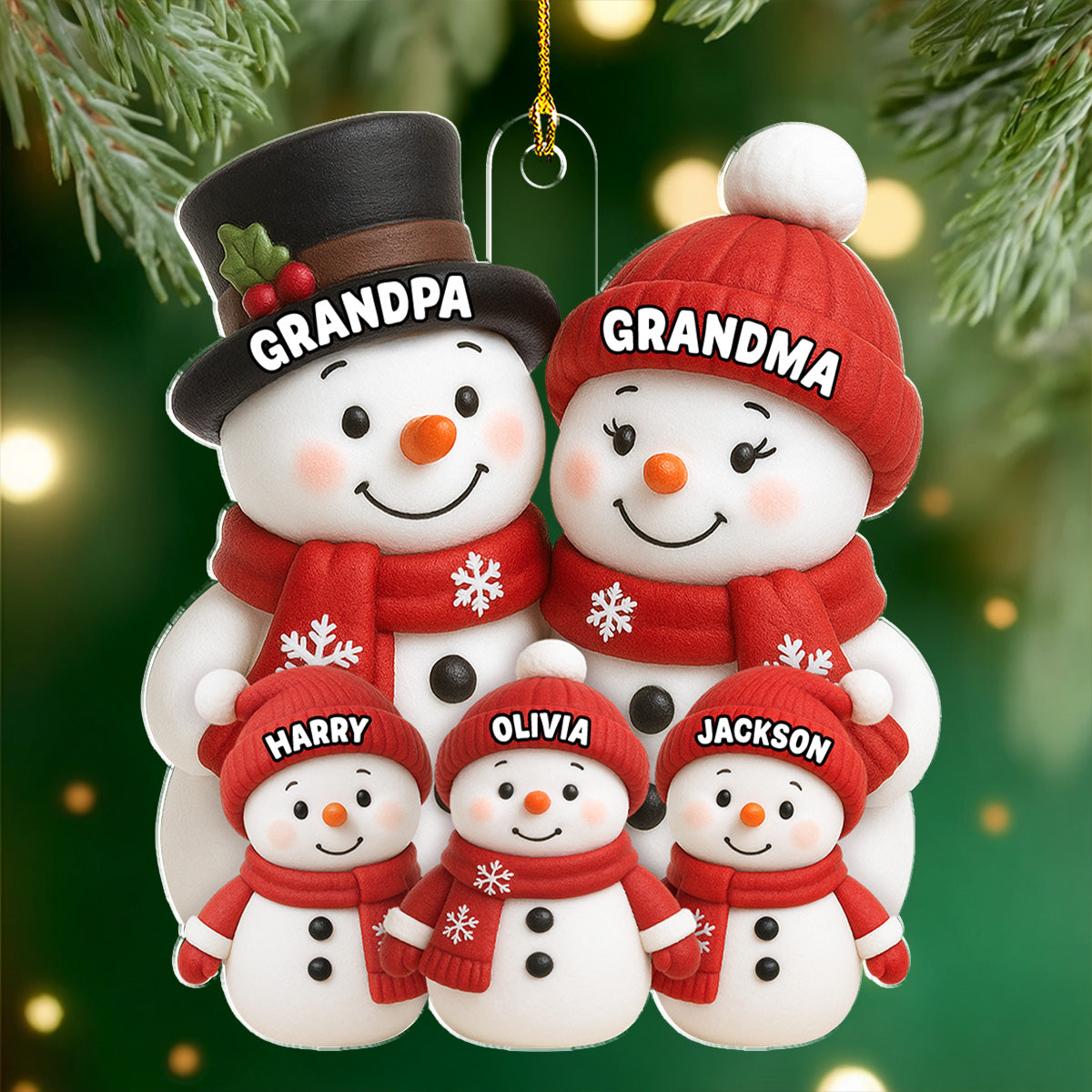 Our Grandkids Snow - Personalized Custom Acrylic Ornament