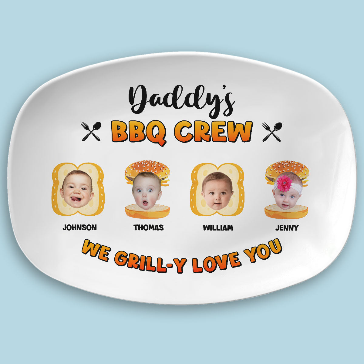 Grilly Love You Dad - Personalized Custom Platter