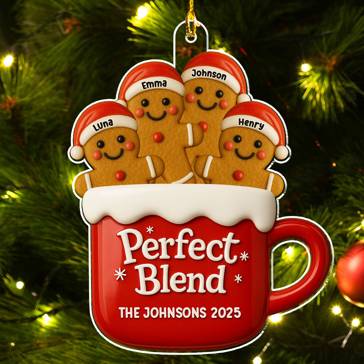 A Perfect Blend - Personalized Custom Acrylic Ornament