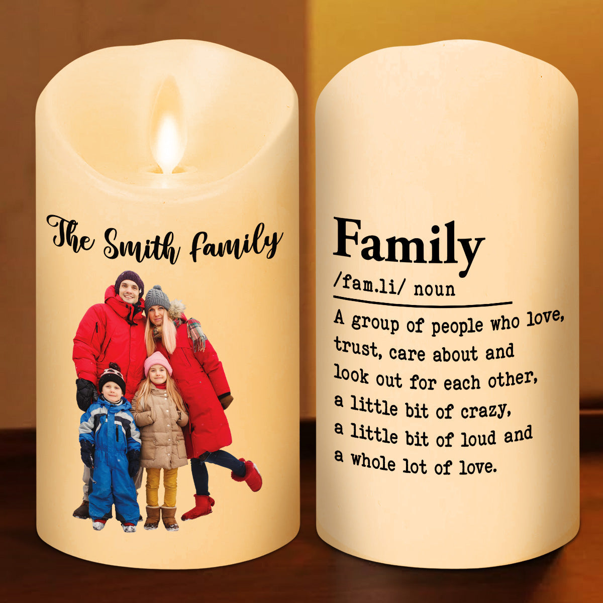 A Group Of People Who Love Each Other - Personalized Custom LED Candle