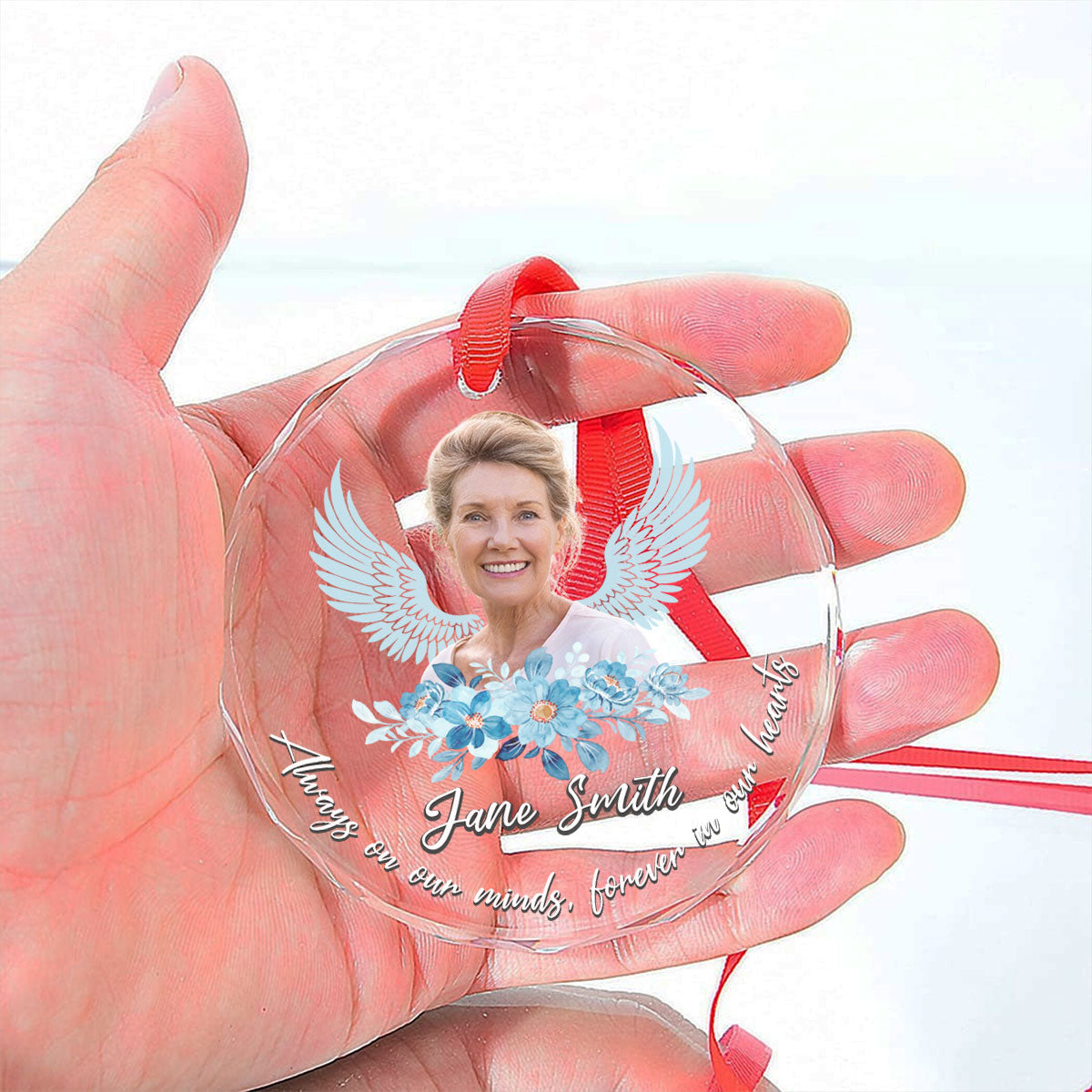 Not A Day Goes By - Personalized Custom Glass Ornament