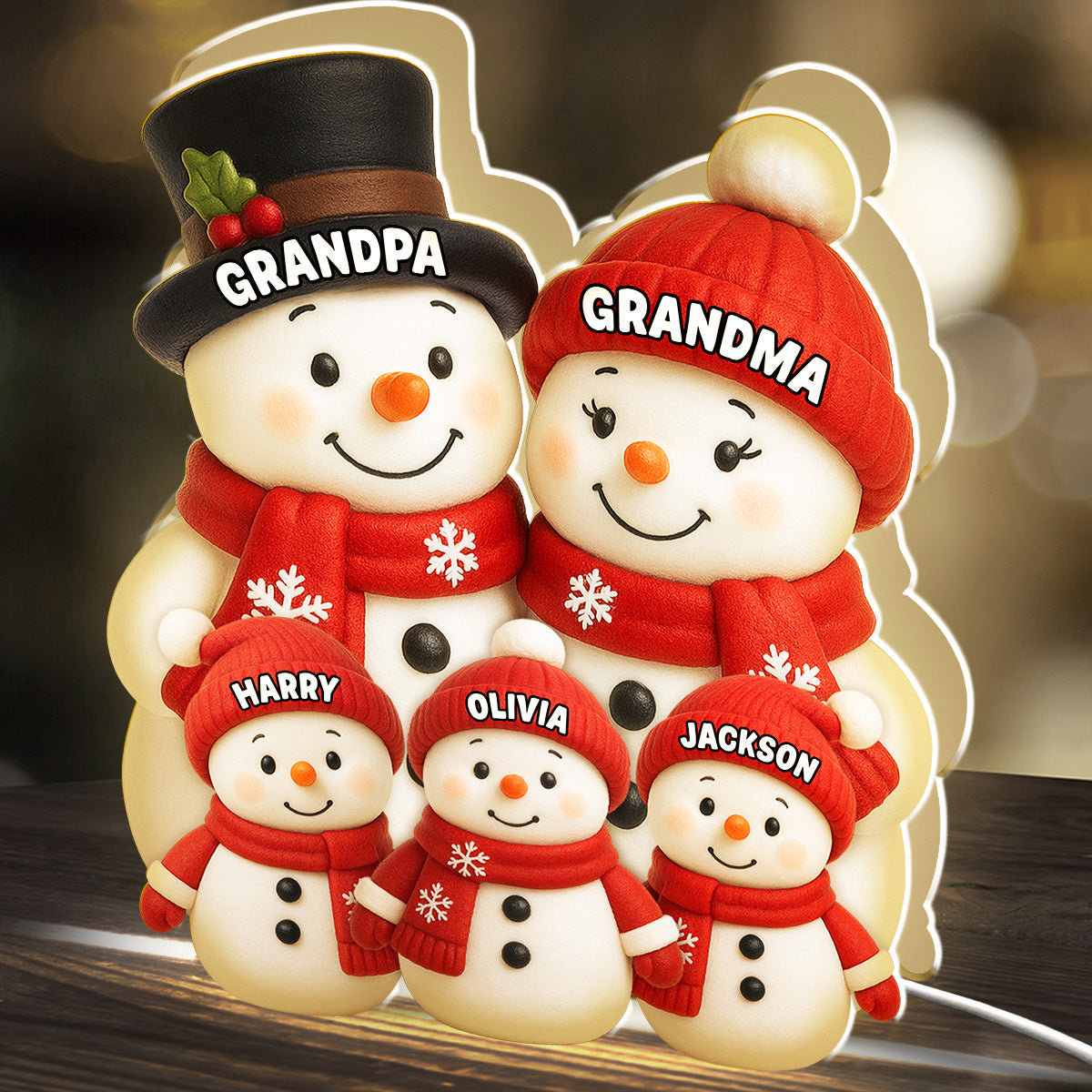 Our Grandkids Snow - Personalized Custom Light Box