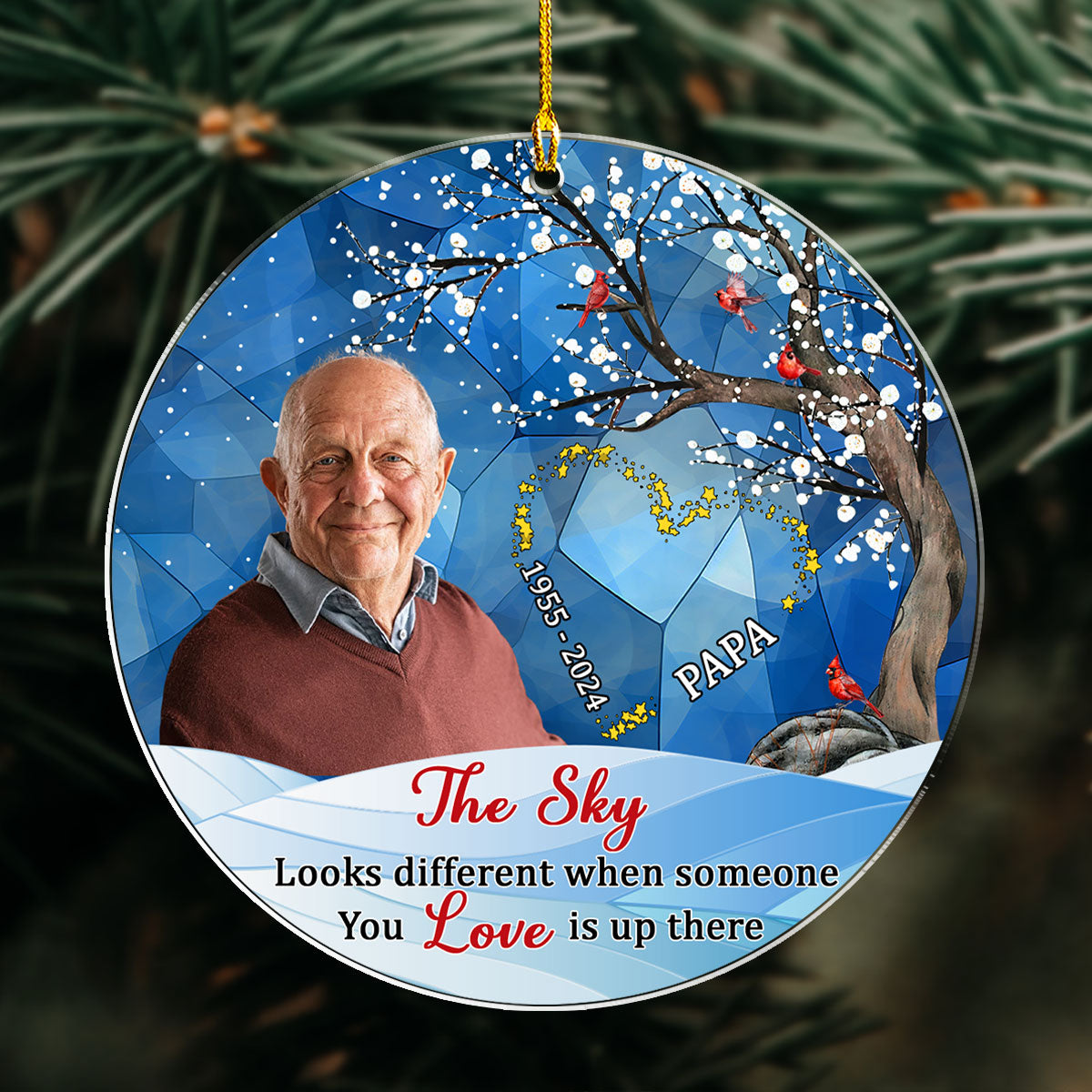 Someone I Love Is Up There - Personalized Custom Acrylic Ornament