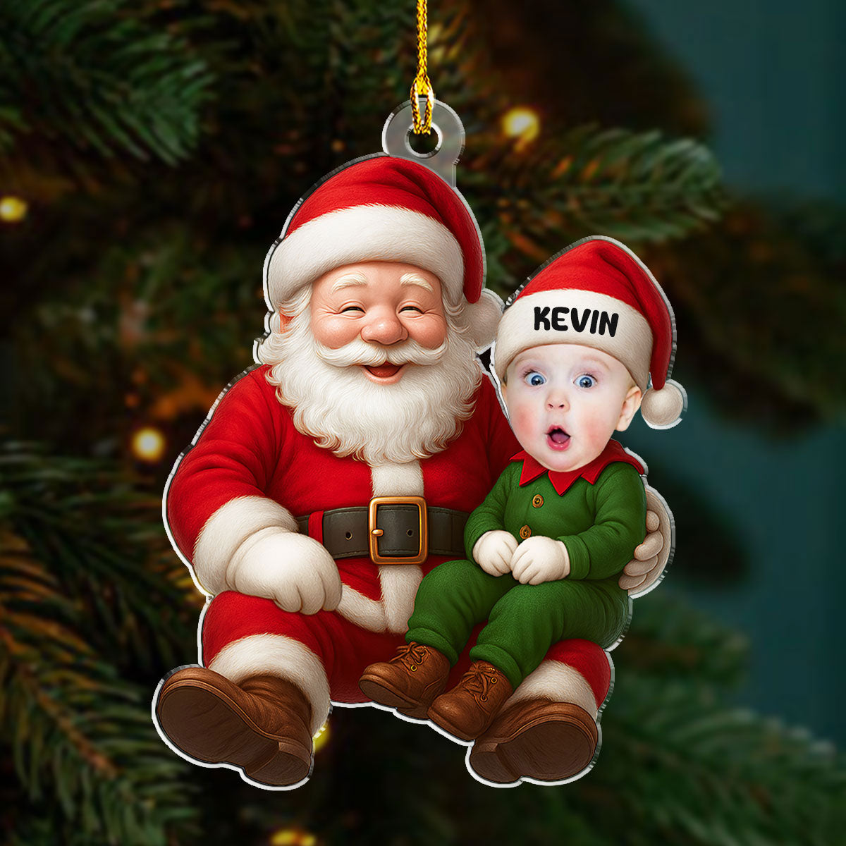 Ho Ho Ho Baby - Personalized Custom Acrylic Ornament