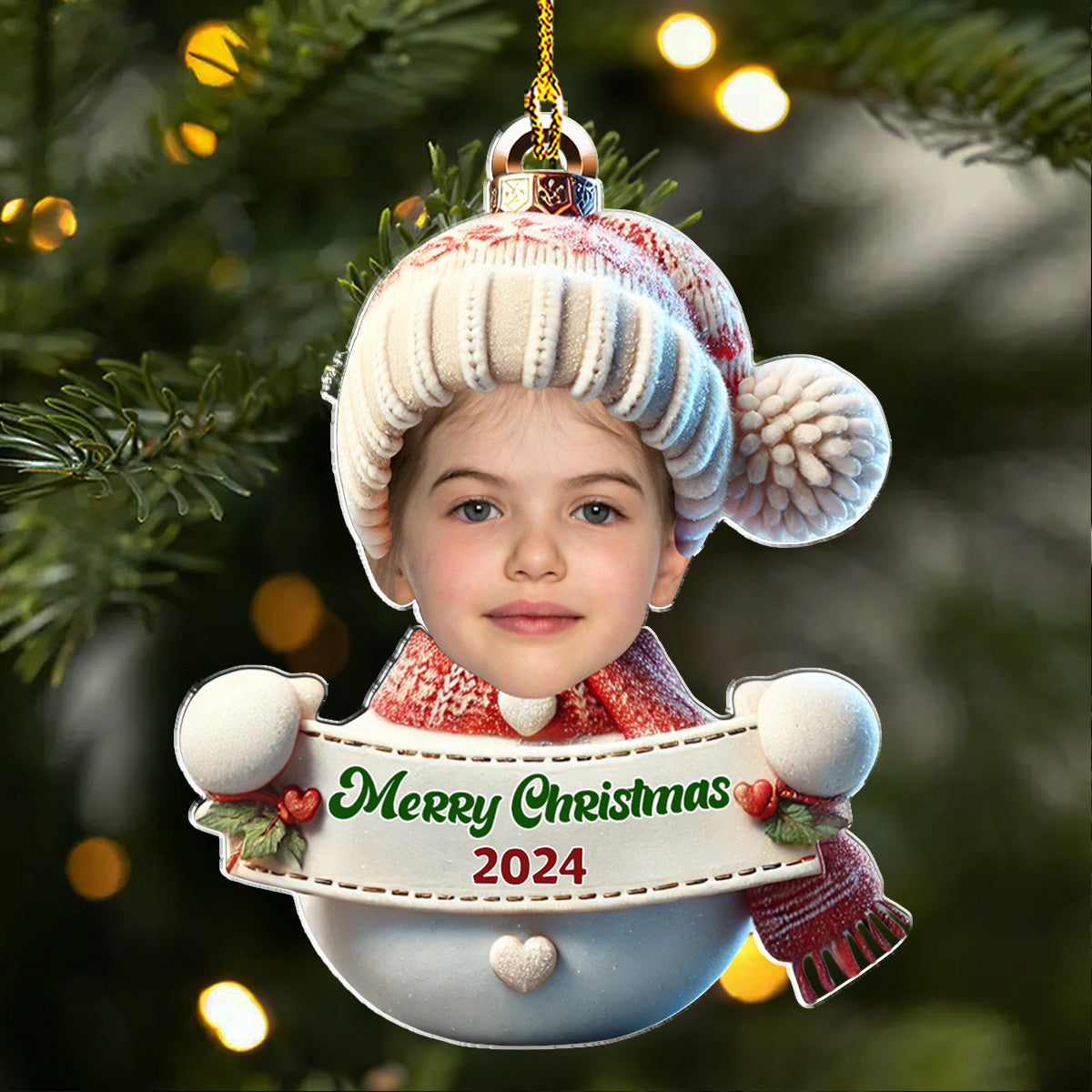 Snowman Baby Cute - Personalized Custom Acrylic Ornament