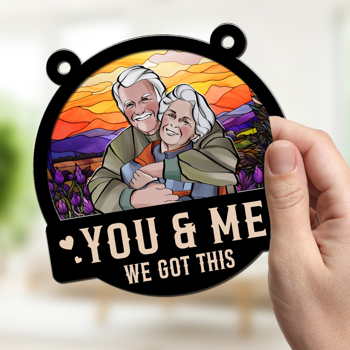 Together Is A Wonderful Place To Be - Personalized Custom Suncatcher