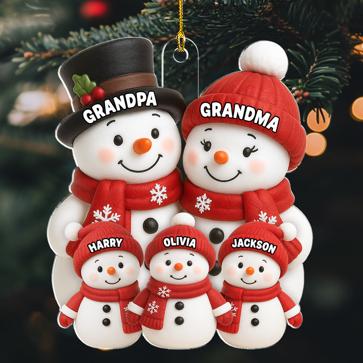 Our Grandkids Snow - Personalized Custom Acrylic Ornament