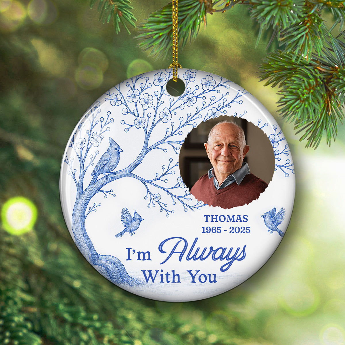 Promise You Will Always With Me - Personalized Custom Ceramic Ornament