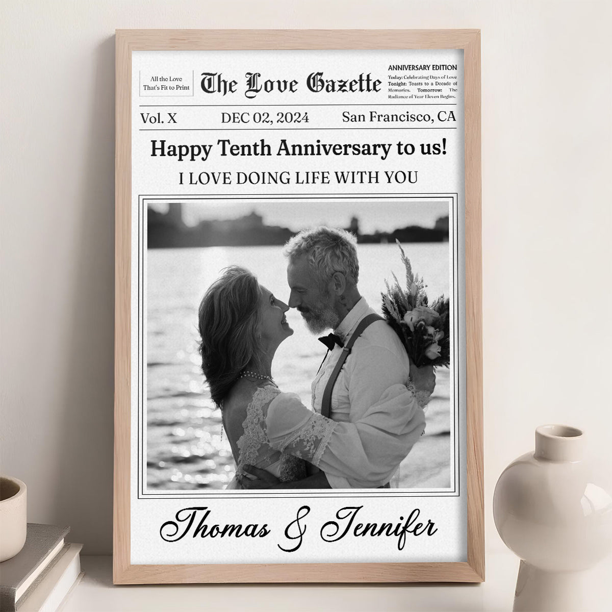 The Love Gazette - Personalized Custom Poster