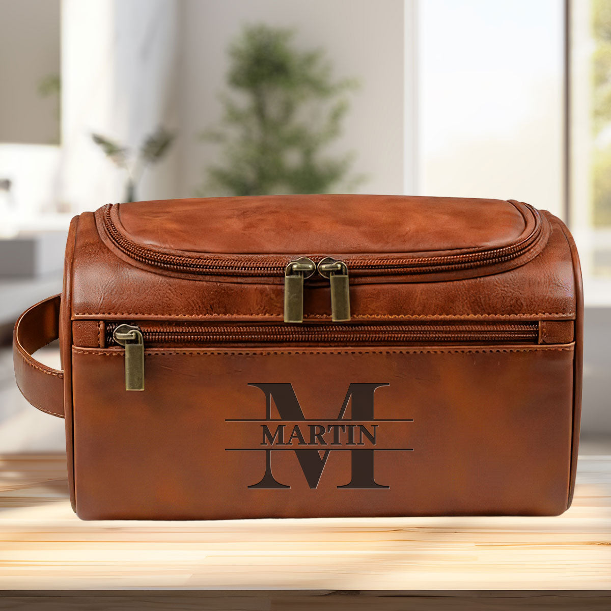 Legend - Personalized Custom Engraved Leather Toiletry Bag