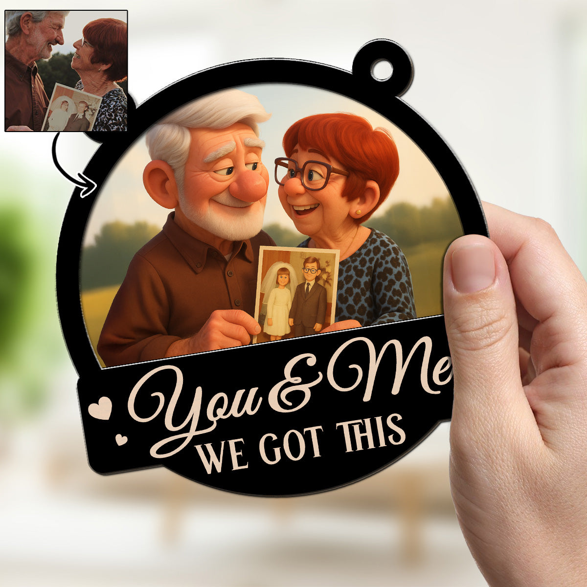 You And Me My Love - Personalized Custom Suncatcher