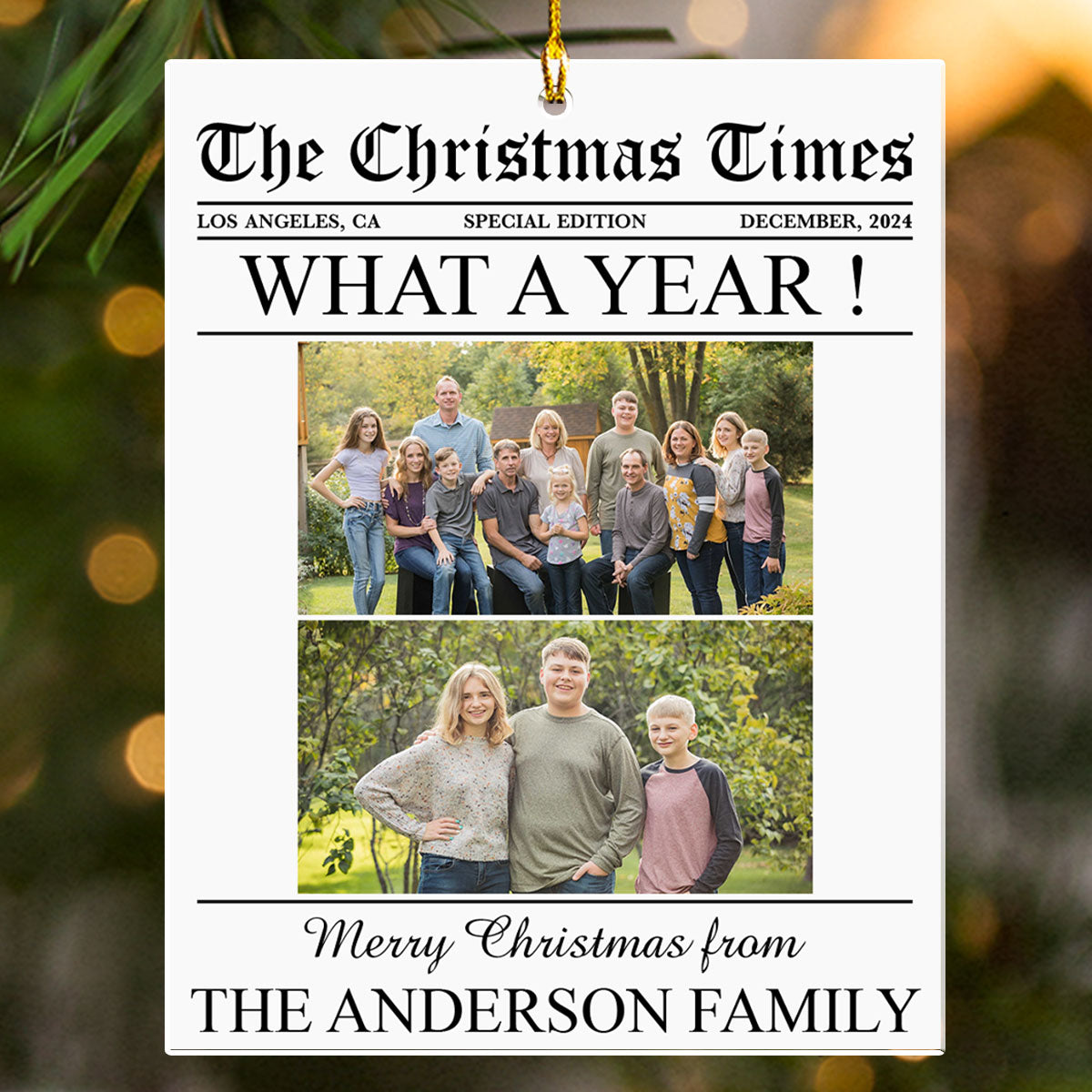 The Christmas Times - Personalized Custom Acrylic Ornament