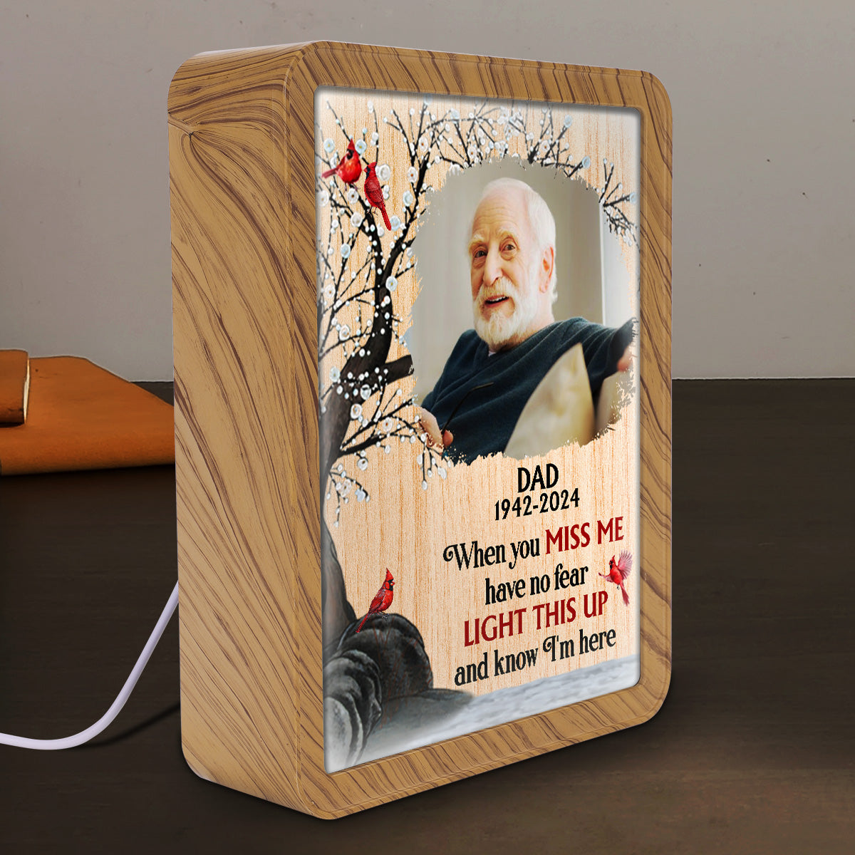 Light This Up And Know I Am Here - Personalized Custom Magic Mirror