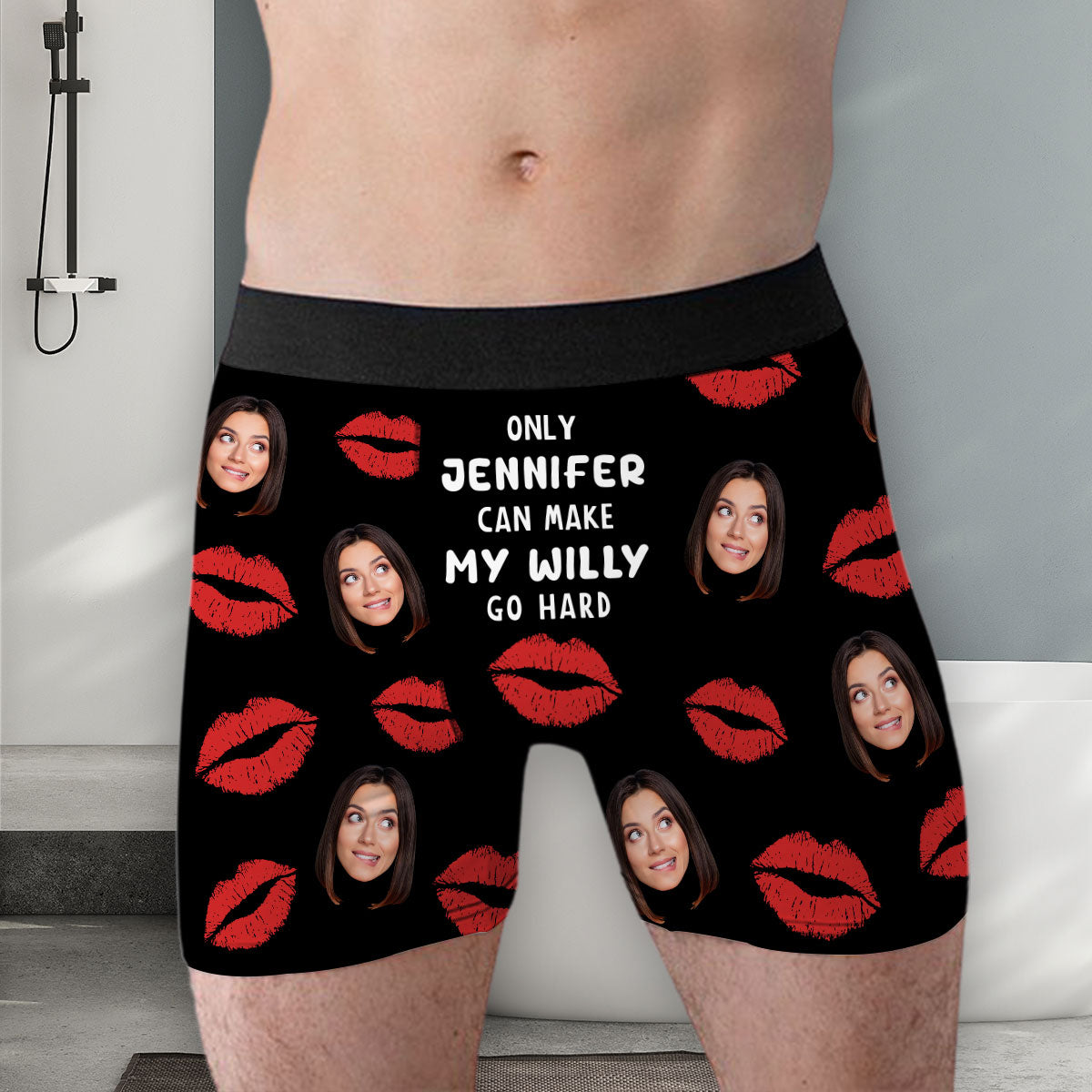 Only My Wife - Personalized Photo Men's Boxer Briefs