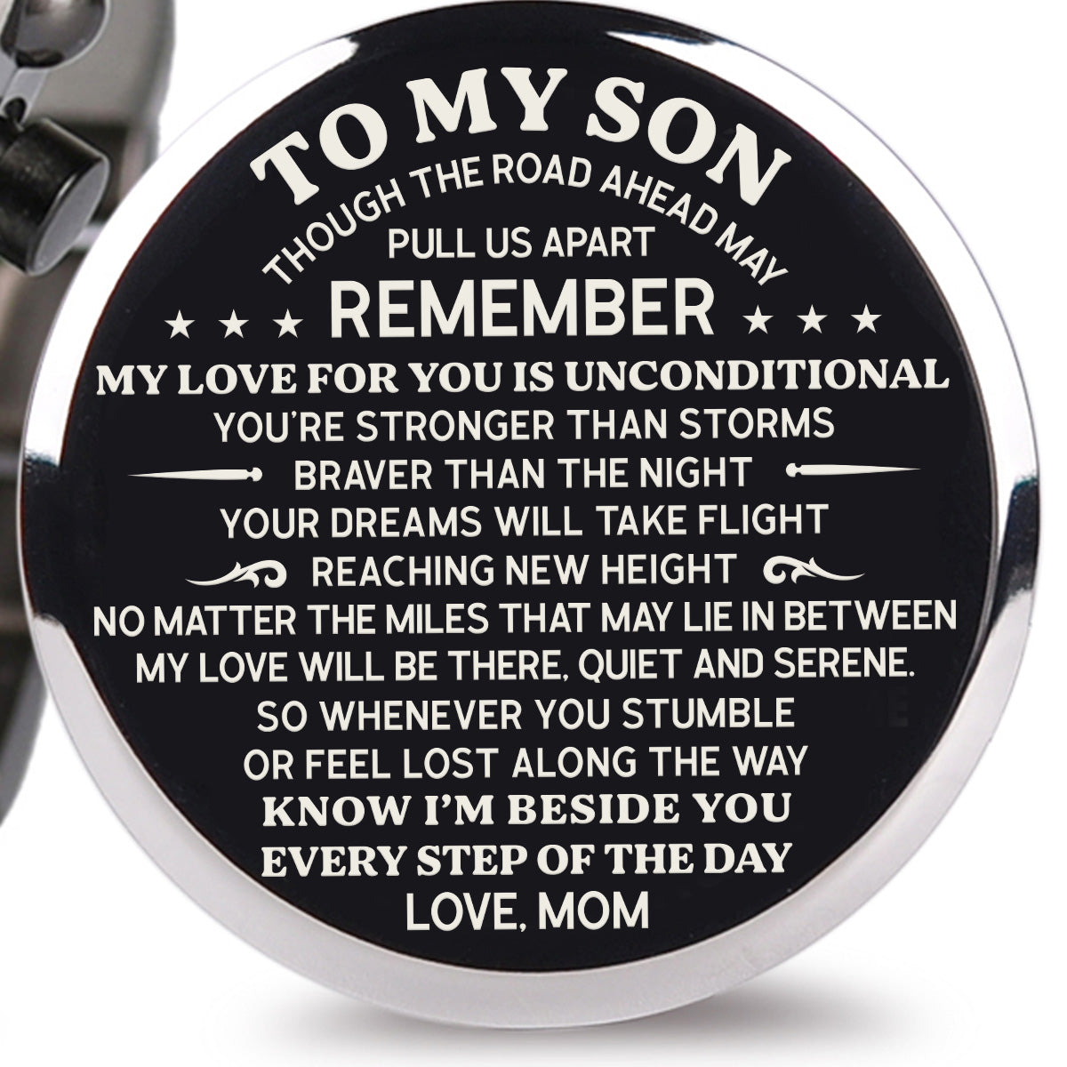 I Am Beside You, Every Step Of The Day - Personalized Engraved Wooden Watches GQ026