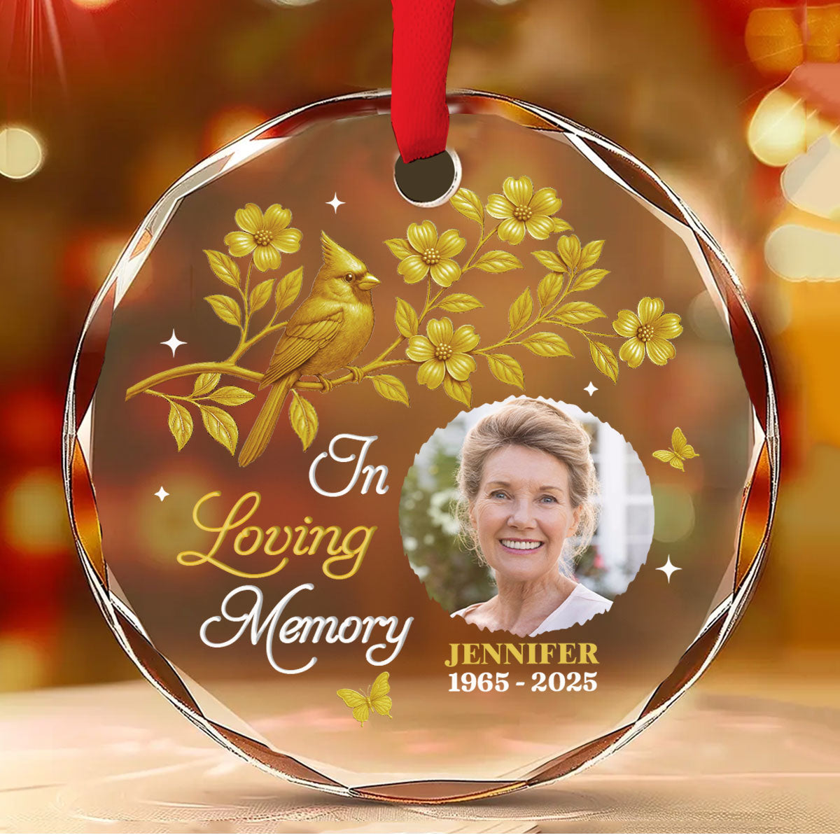 Our Loving Memory - Personalized Custom Glass Ornament