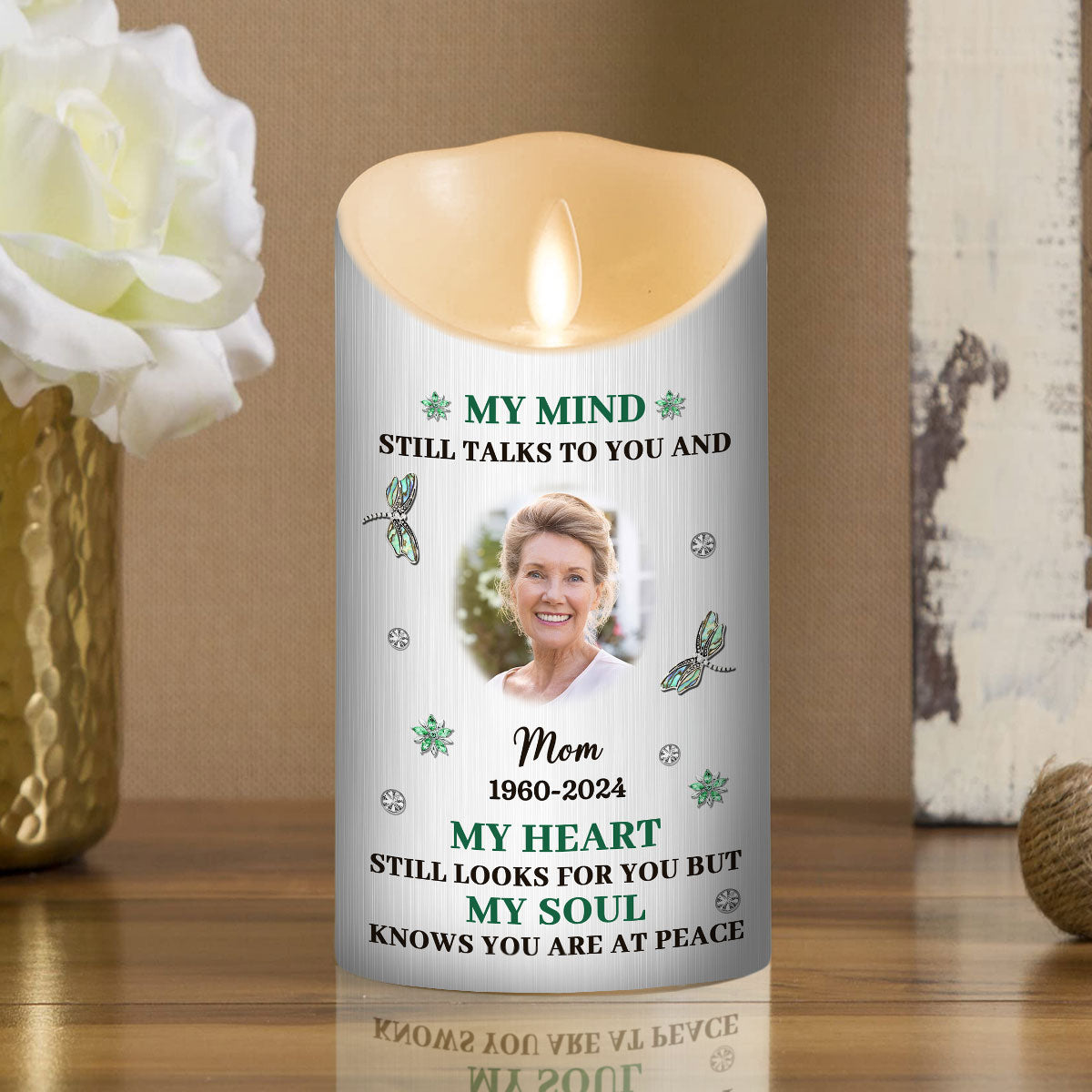 My Mind My Heart My Soul - Personalized Custom LED Candle