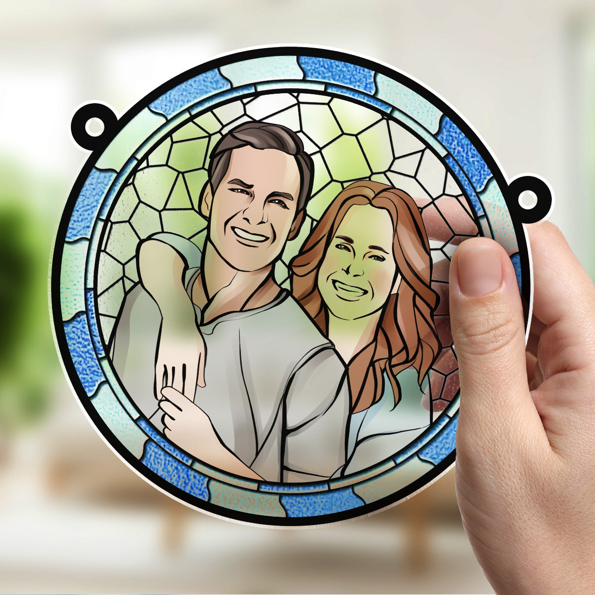 Where There Is Love There Is Life - Personalized Custom 1 Layer Suncatcher