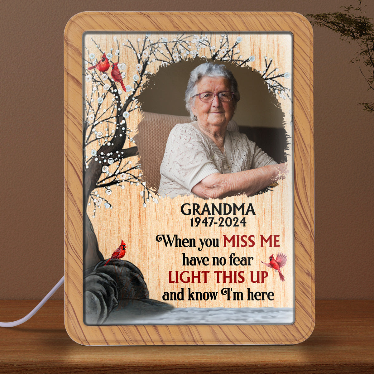 Light This Up And Know I Am Here - Personalized Custom Magic Mirror