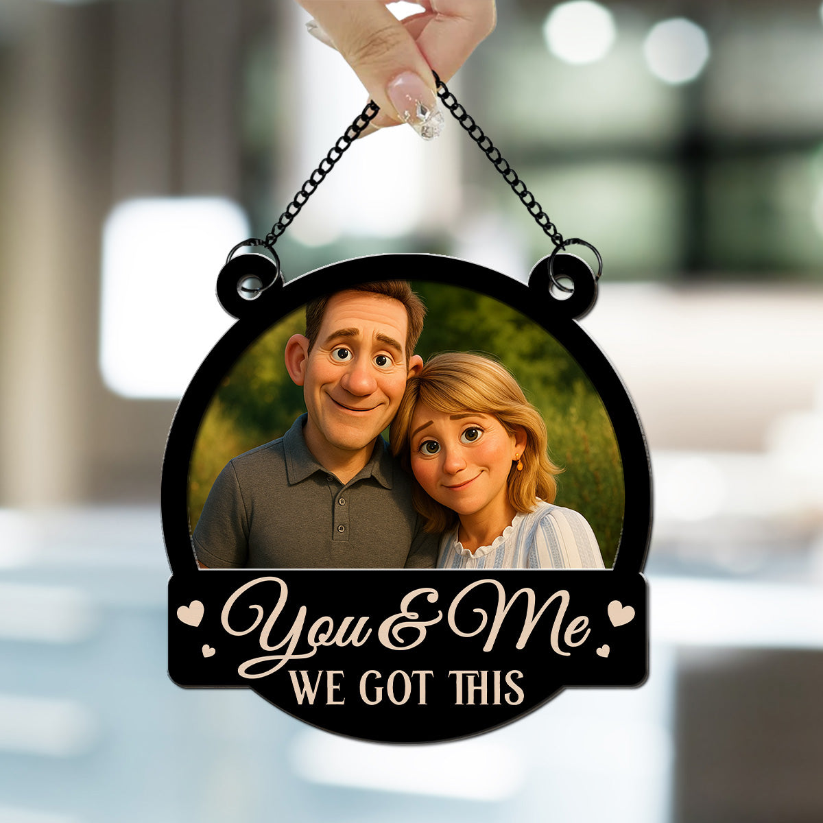 You And Me My Love - Personalized Custom Suncatcher