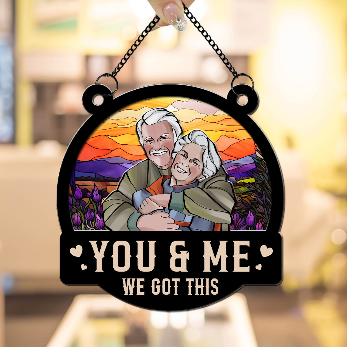 Together Is A Wonderful Place To Be - Personalized Custom Suncatcher