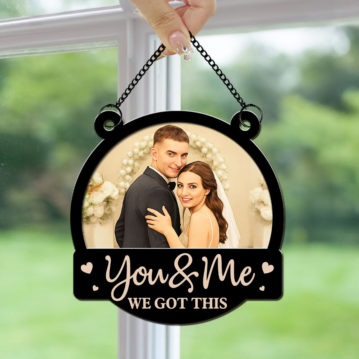 You And Me Couple - Personalized Custom Suncatcher