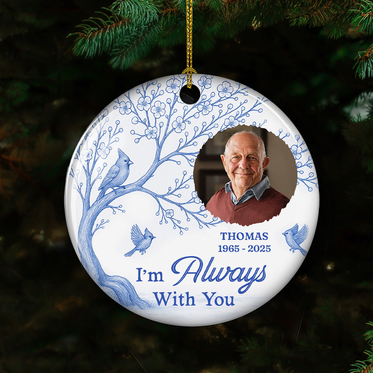 Promise You Will Always With Me - Personalized Custom Ceramic Ornament