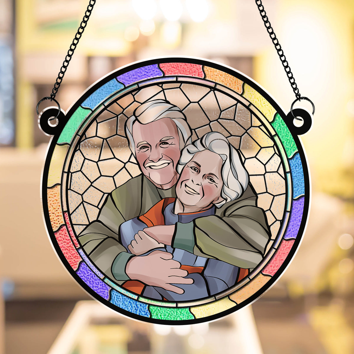 Where There Is Love There Is Life - Personalized Custom 1 Layer Suncatcher