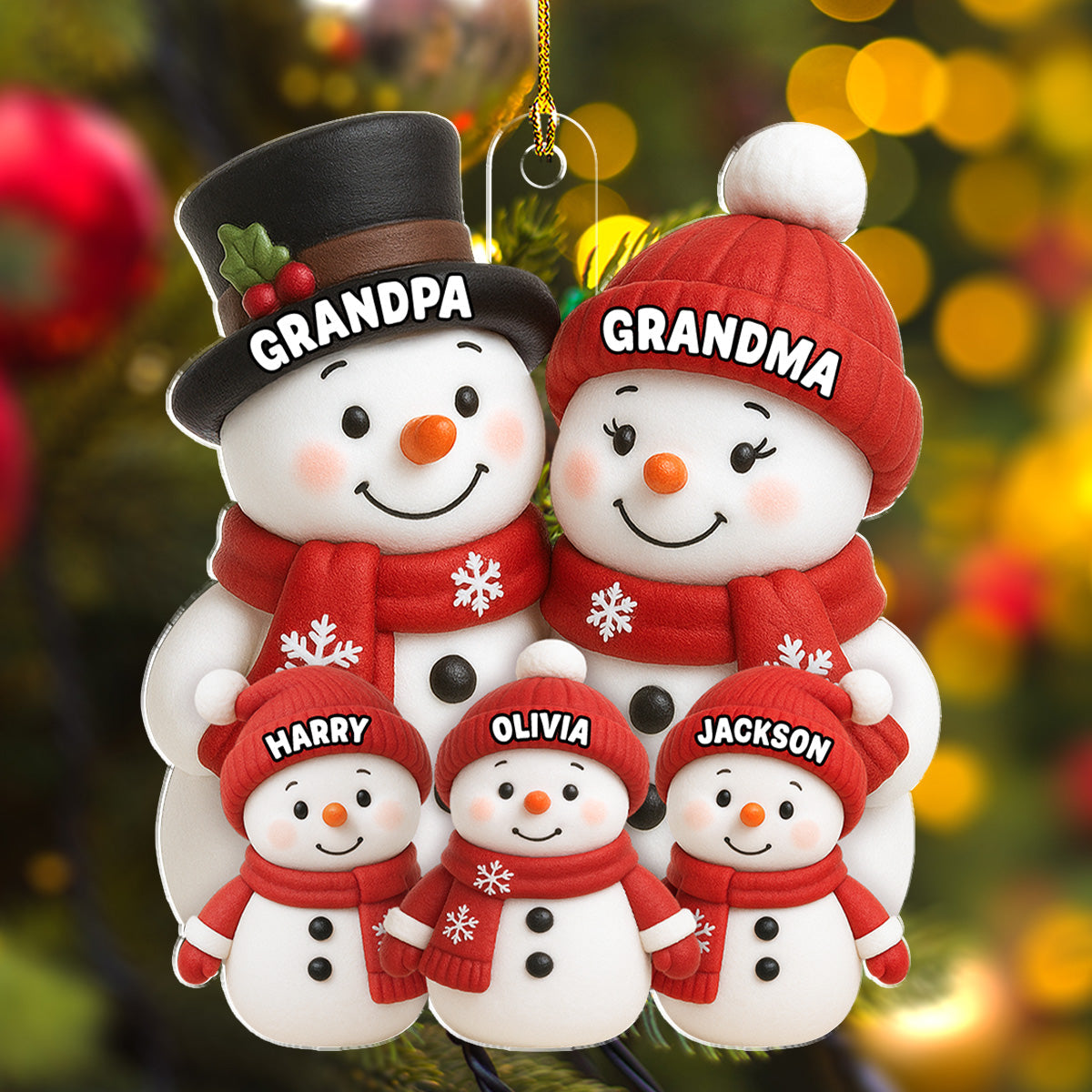 Our Grandkids Snow - Personalized Custom Acrylic Ornament