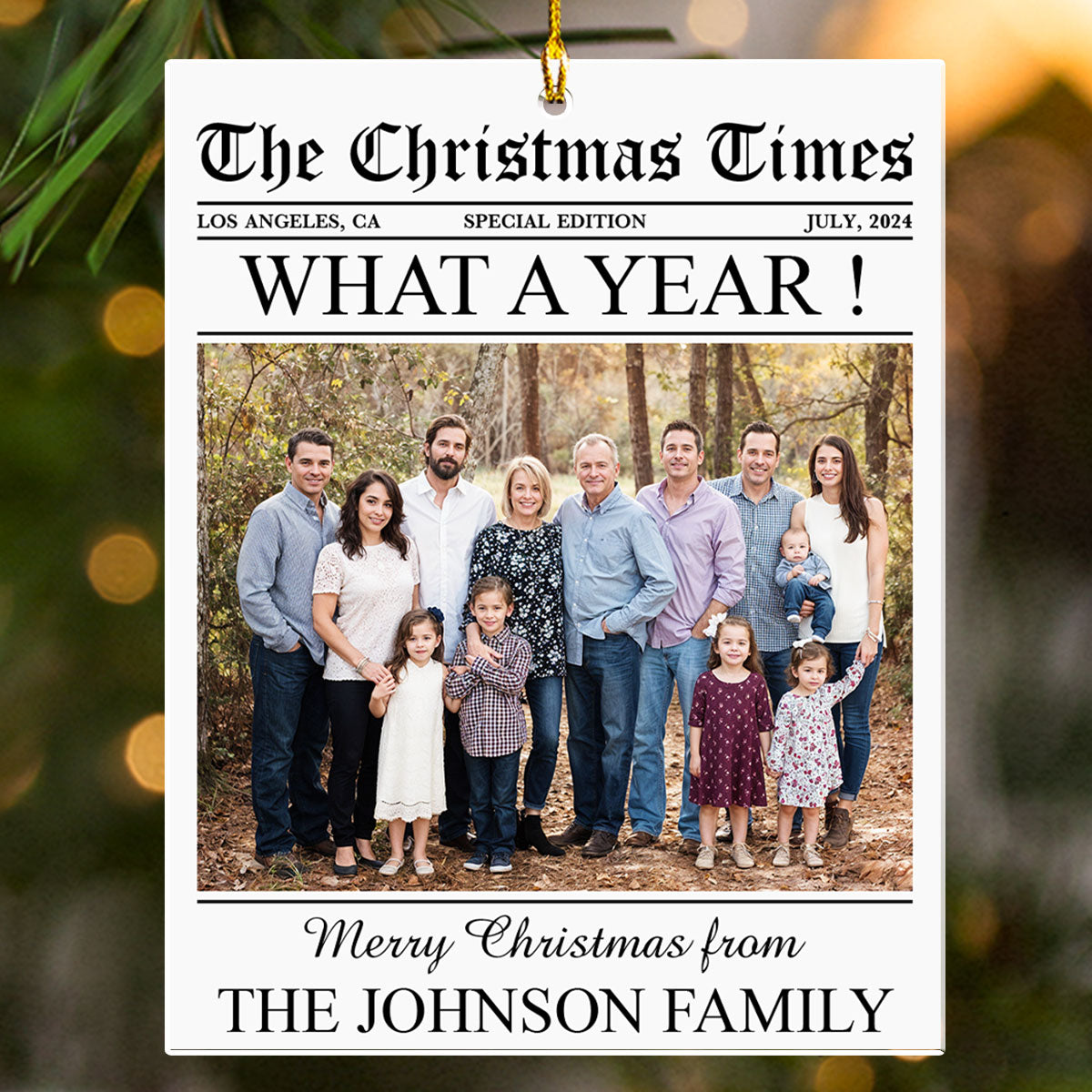 The Christmas Times - Personalized Custom Acrylic Ornament