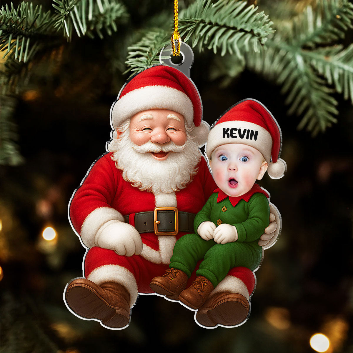 Ho Ho Ho Baby - Personalized Custom Acrylic Ornament