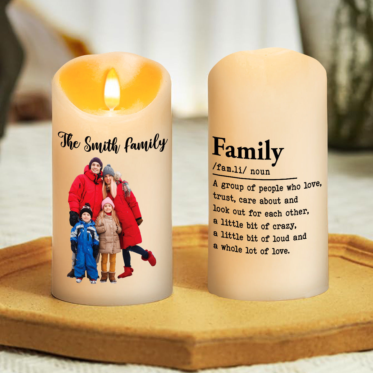 A Group Of People Who Love Each Other - Personalized Custom LED Candle