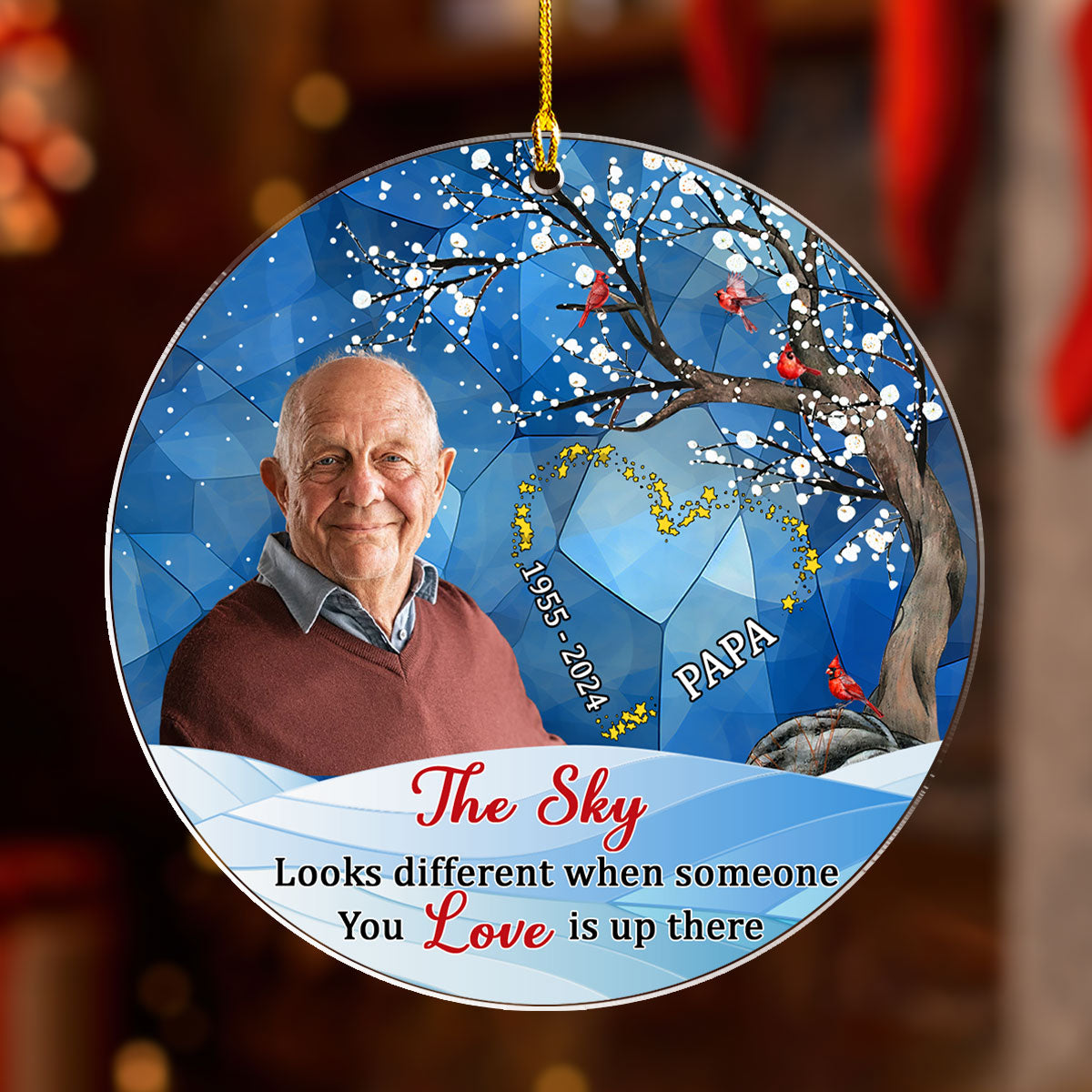 Someone I Love Is Up There - Personalized Custom Acrylic Ornament