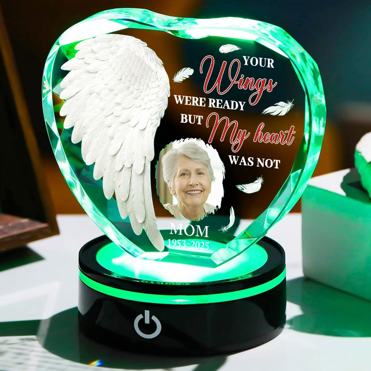 Your Wings Were Ready - Personalized Custom Crystal Led Light