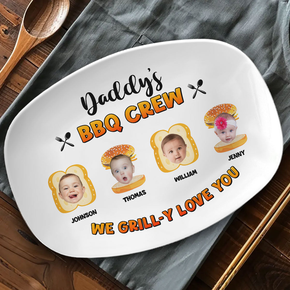 Grilly Love You Dad - Personalized Custom Platter