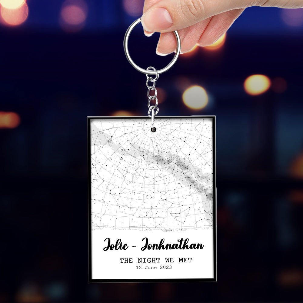 Custom Star Map The Night We Met - Personalized Custom Acrylic Keychain