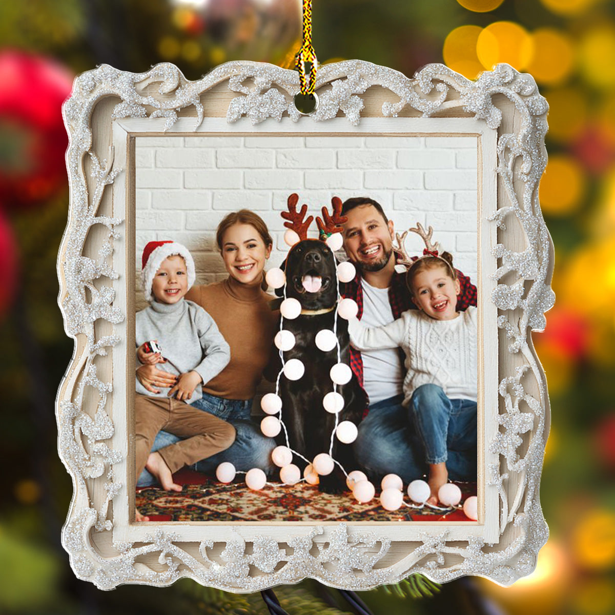 Snowflake Family Frame - Personalized Custom Acrylic Ornament