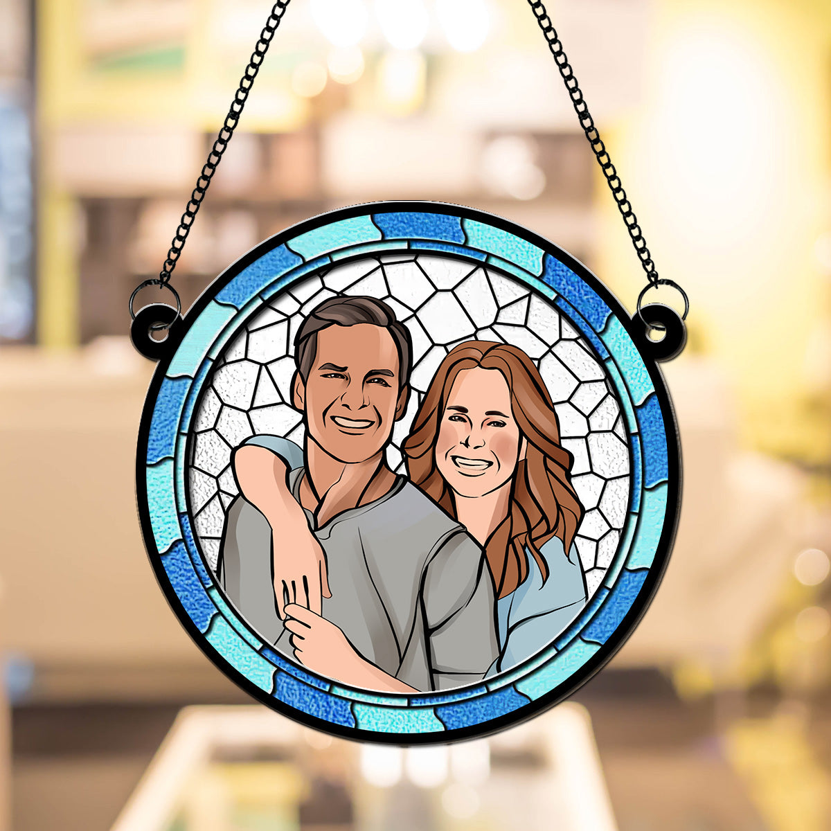 Where There Is Love There Is Life - Personalized Custom Suncatcher