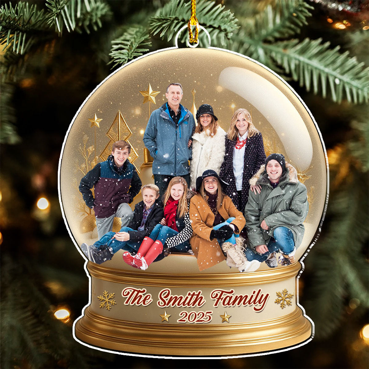 Magical Family Photo - Personalized Custom Acrylic Ornament