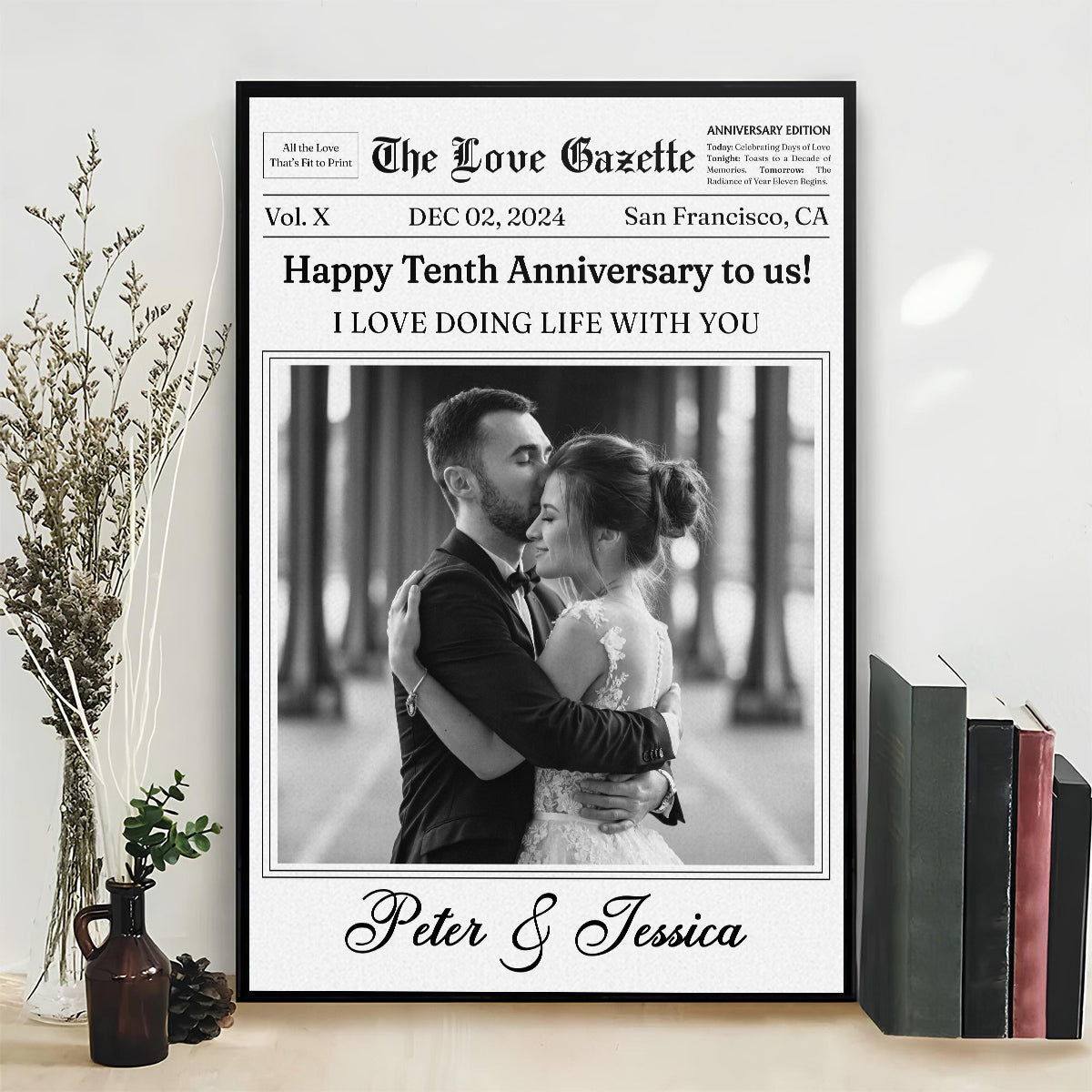 The Love Gazette - Personalized Custom Poster