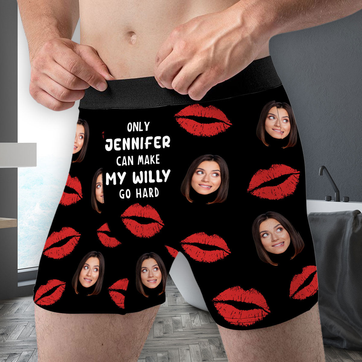 Only My Wife - Personalized Photo Men's Boxer Briefs