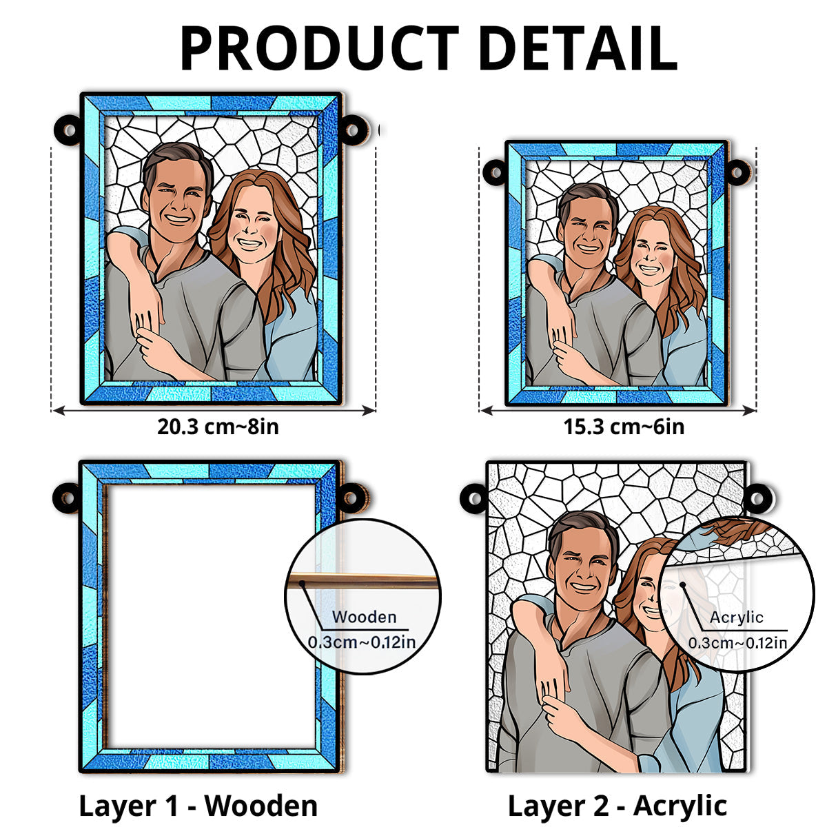 Love You More Every Day - Personalized Custom Suncatcher