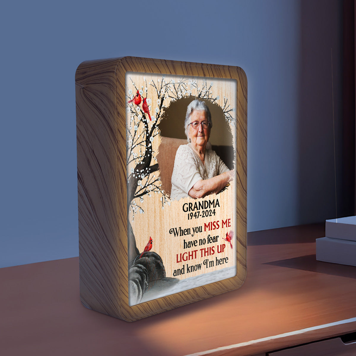 Light This Up And Know I Am Here - Personalized Custom Magic Mirror