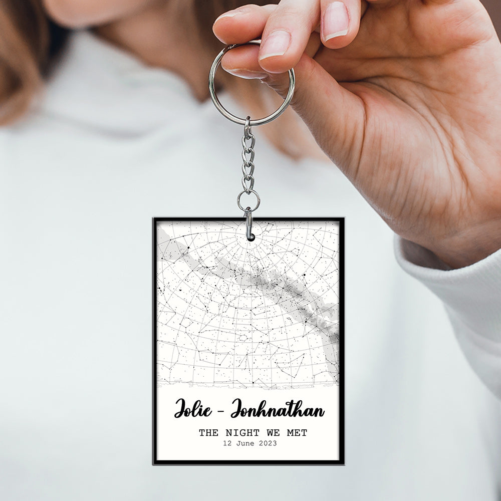 Custom Star Map The Night We Met - Personalized Custom Acrylic Keychain