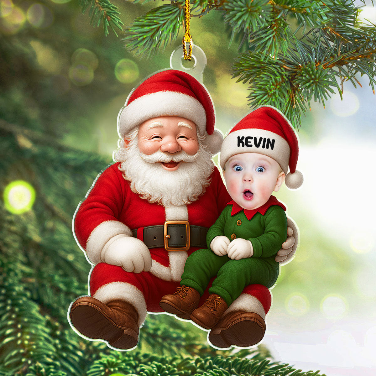 Ho Ho Ho Baby - Personalized Custom Acrylic Ornament