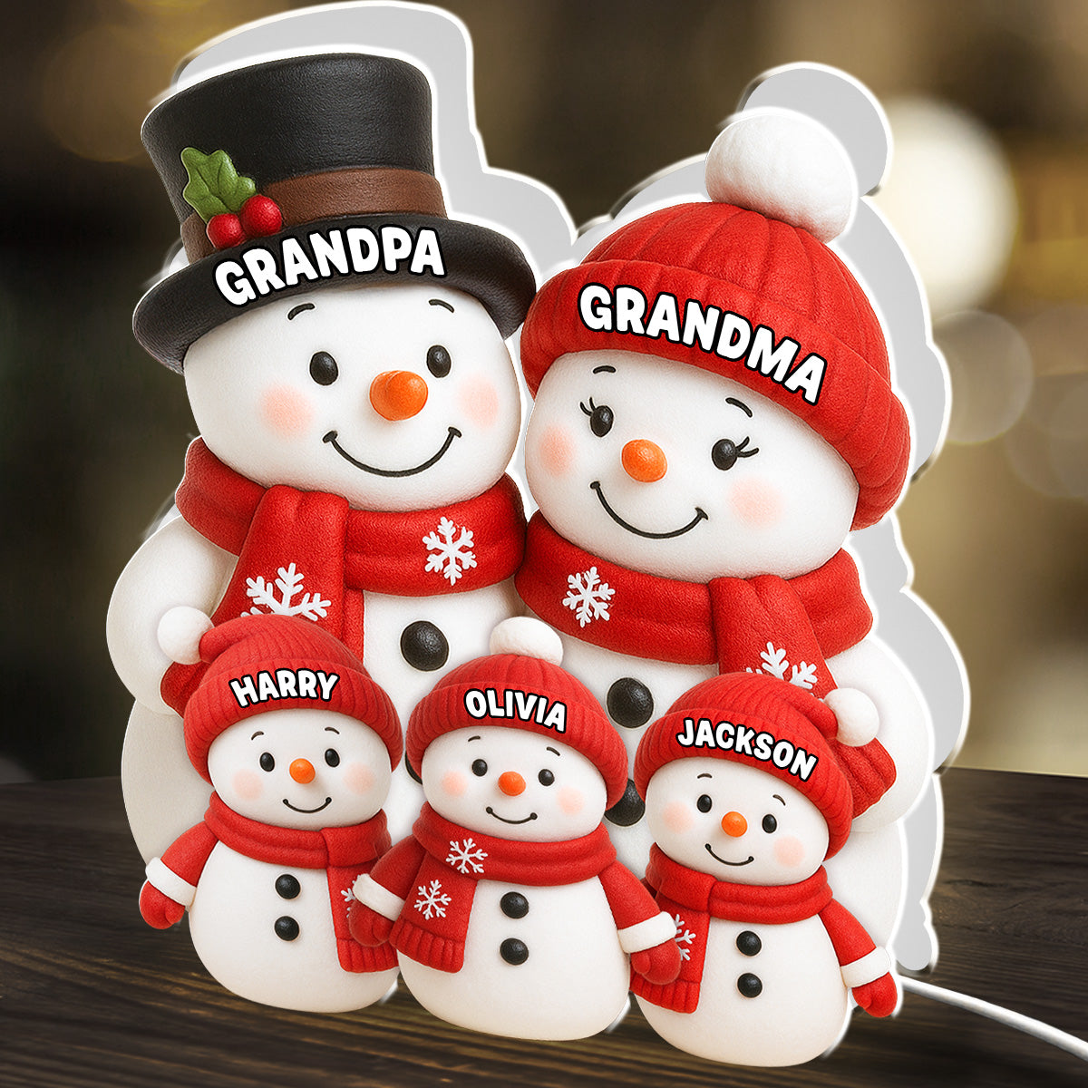 Our Grandkids Snow - Personalized Custom Light Box