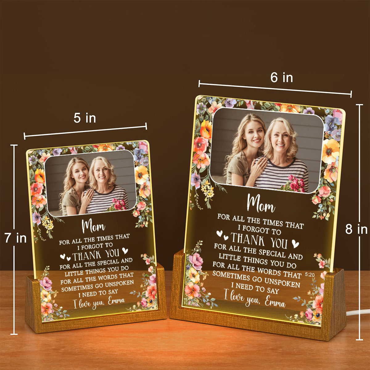 I Need To Say I Love You - Personalized Custom Plaque With Walnut Base