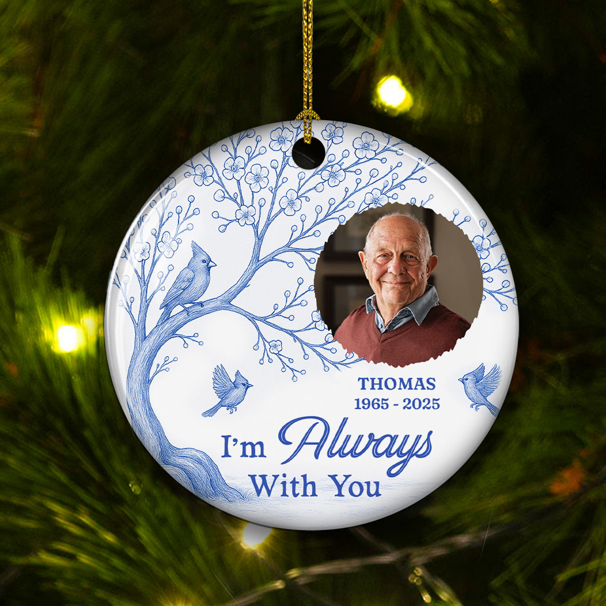 Promise You Will Always With Me - Personalized Custom Ceramic Ornament