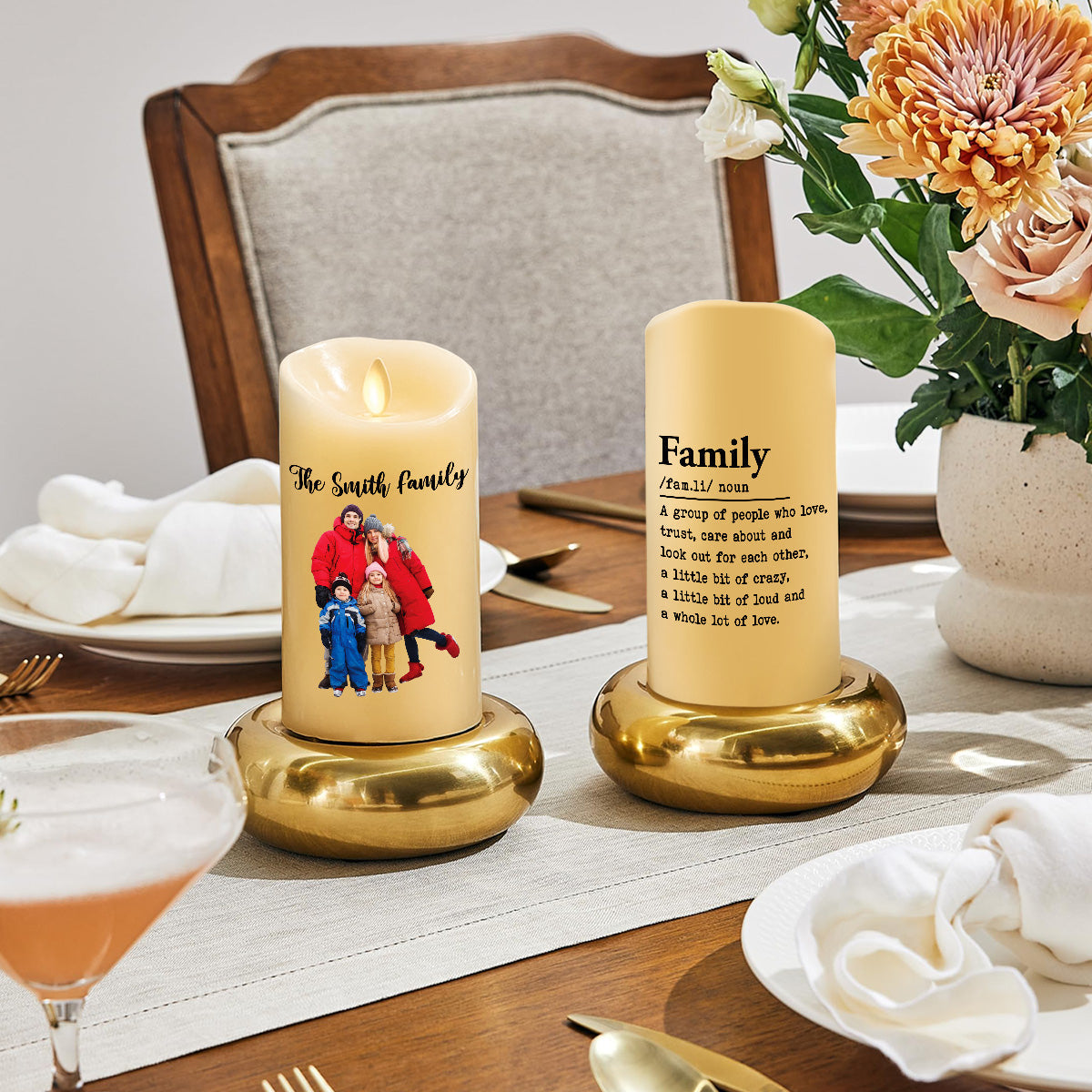 A Group Of People Who Love Each Other - Personalized Custom LED Candle